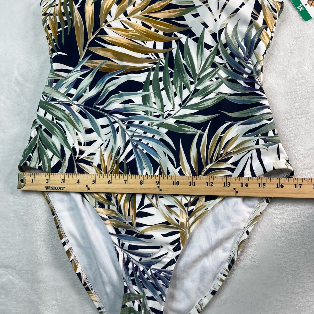 NWT HURLEY XL Womens Swim 1-Piece Tropical Green UPF 50+ - Picture 5 of 13